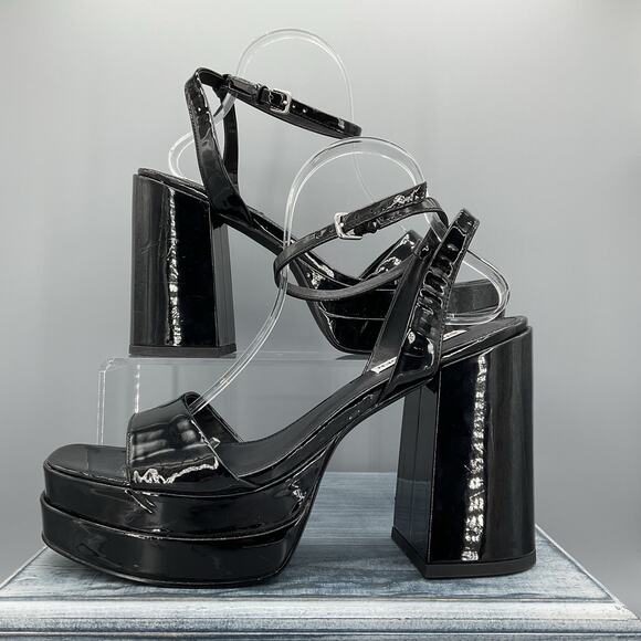 Steve Madden Women’s Wardo  Platform Sandals Black Size 10M - Picture 2 of 11